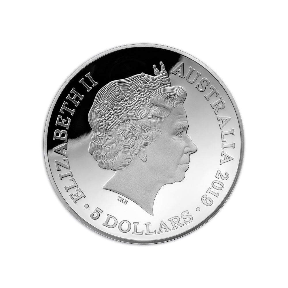 2019 $5 1oz Fine Silver Proof 1812 A New Map of the World - Captain Cook's Tracks