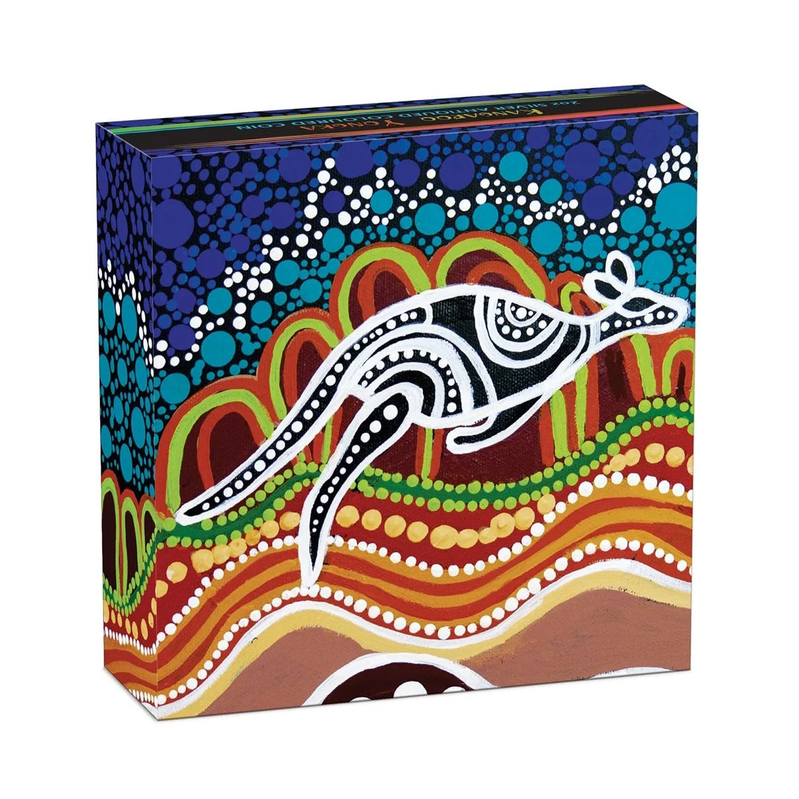 2023 Kangaroo Yongka 2oz Silver Antiqued Coloured Coin