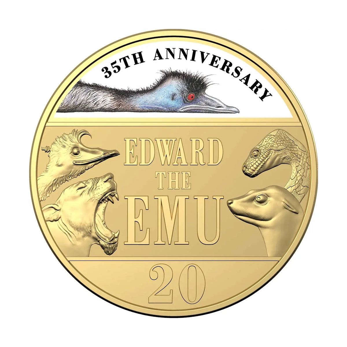 2023 20c 35th Anniversary Of Edward The Emu Unc Coin - Deluxe Edition Book