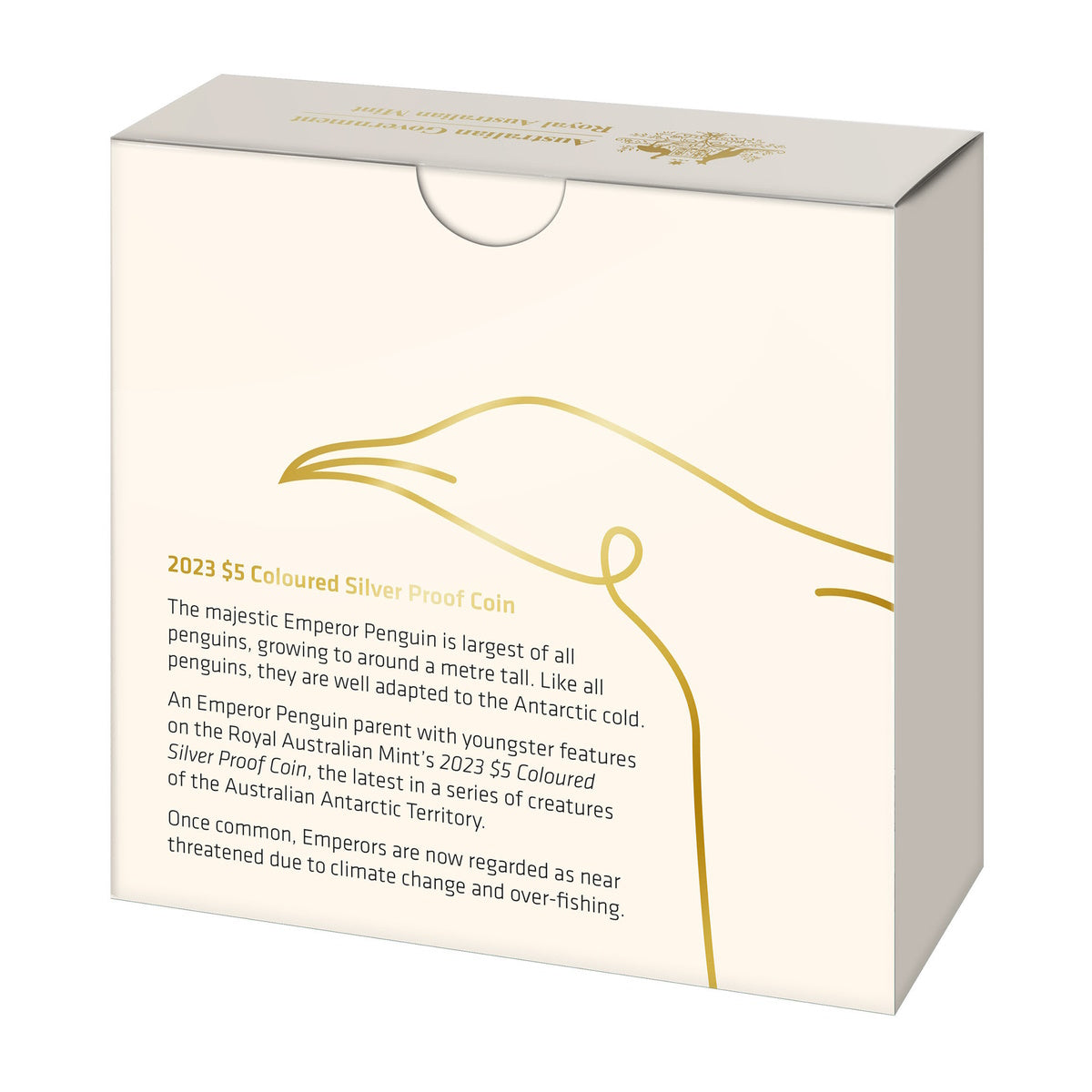 2023 Australian Antarctic Territory – Emperor Penguin $5 1oz Coloured Silver Proof Coin