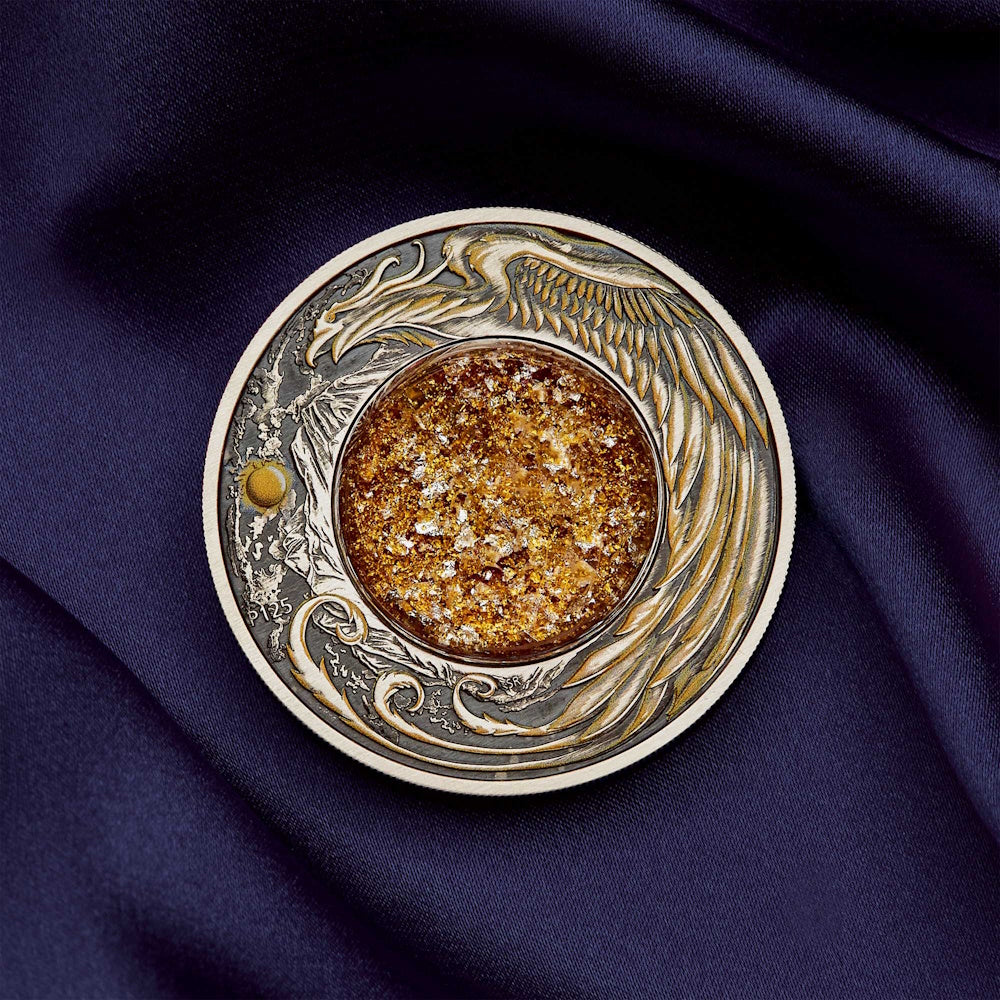 2024 Alicanto 2oz Silver Antiqued Coloured Coin