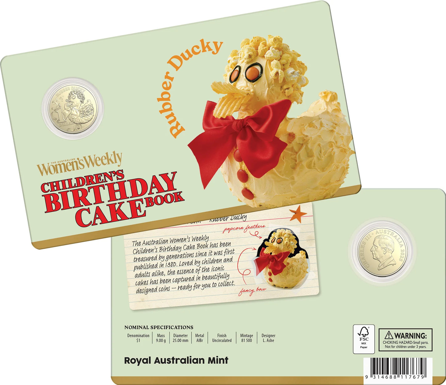 2025 Australia Women's Weekly Children's Birthday Cake Twelve-Coin Premium Recipe Box Collection