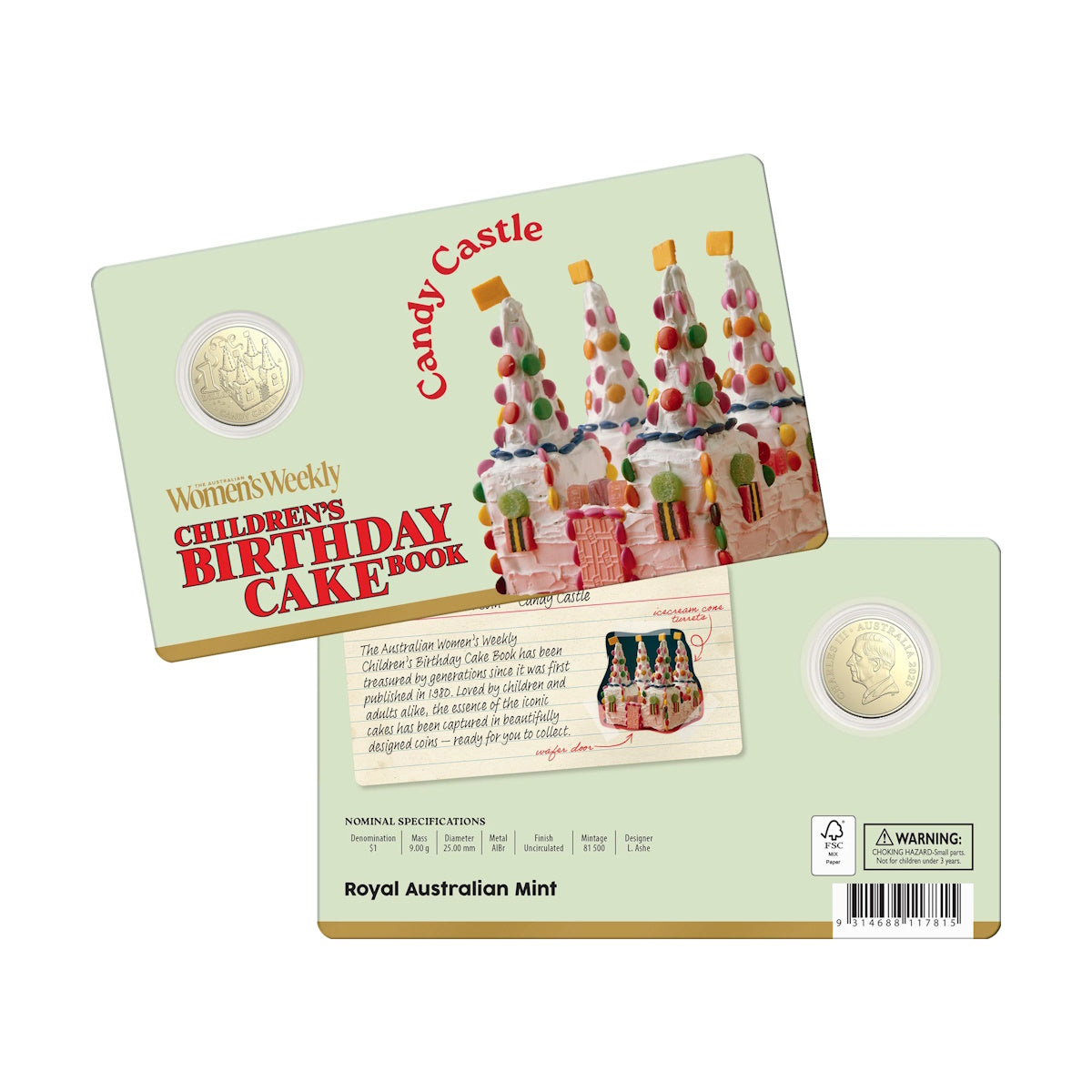 2025 Australia Women's Weekly Children's Birthday Cake Twelve-Coin Premium Recipe Box Collection