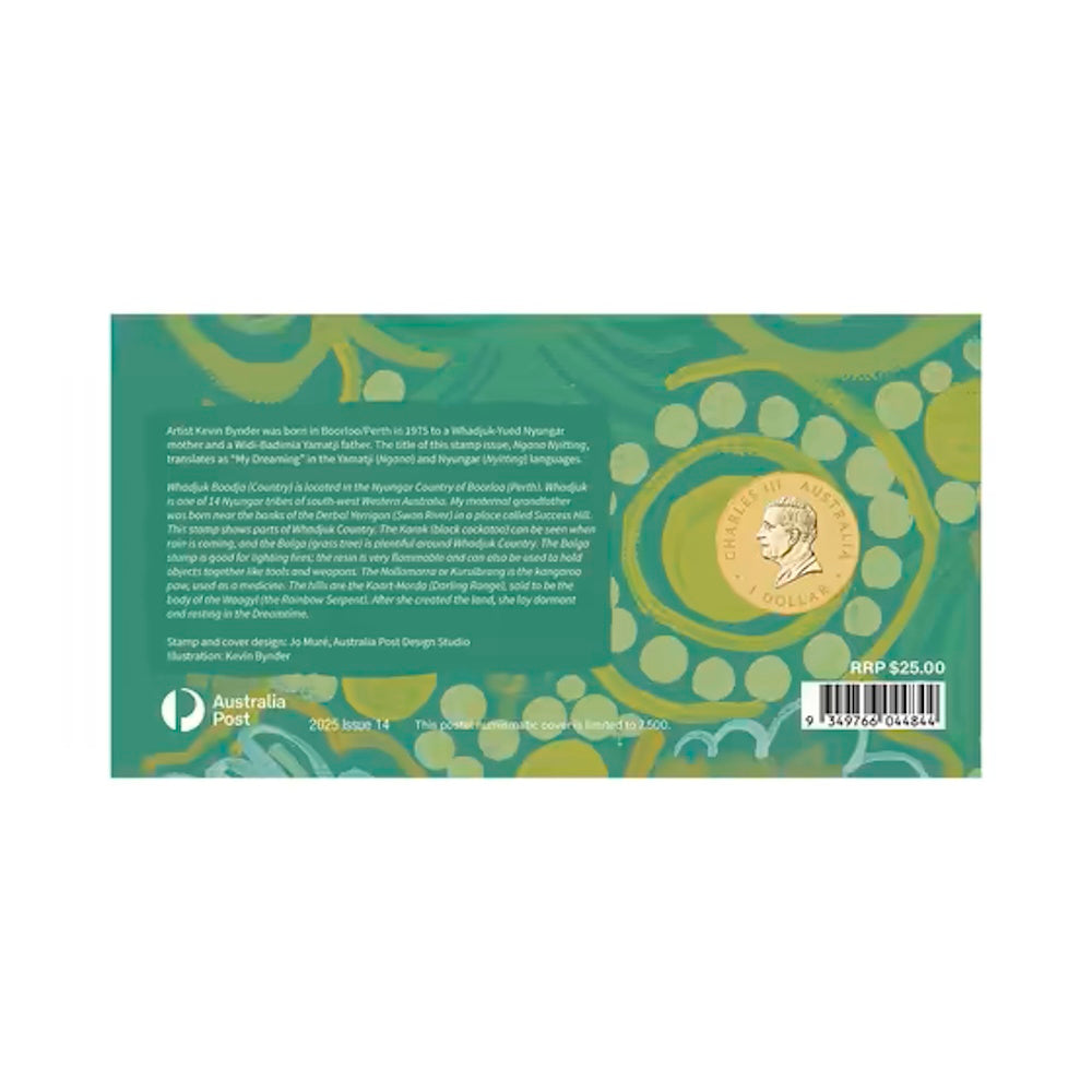2025 Ngana Nyitting – The Art of Kevin Bynder Postal Numismatic Cover (PNC)