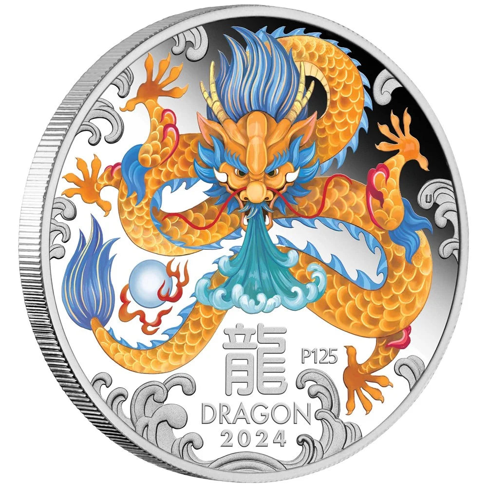 2024 Australian Lunar Series III Year of the Dragon 1oz Silver Trio