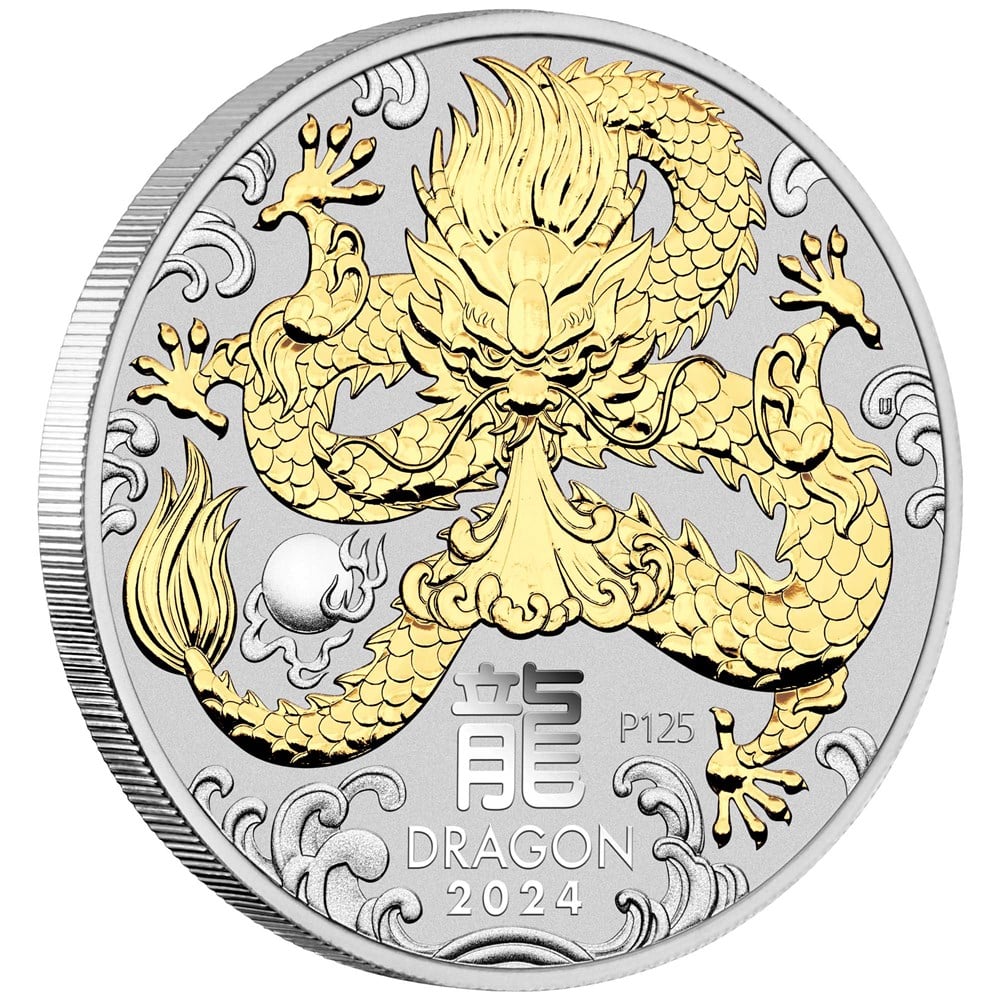 2024 Australian Lunar Series III Year of the Dragon 1oz Silver Trio