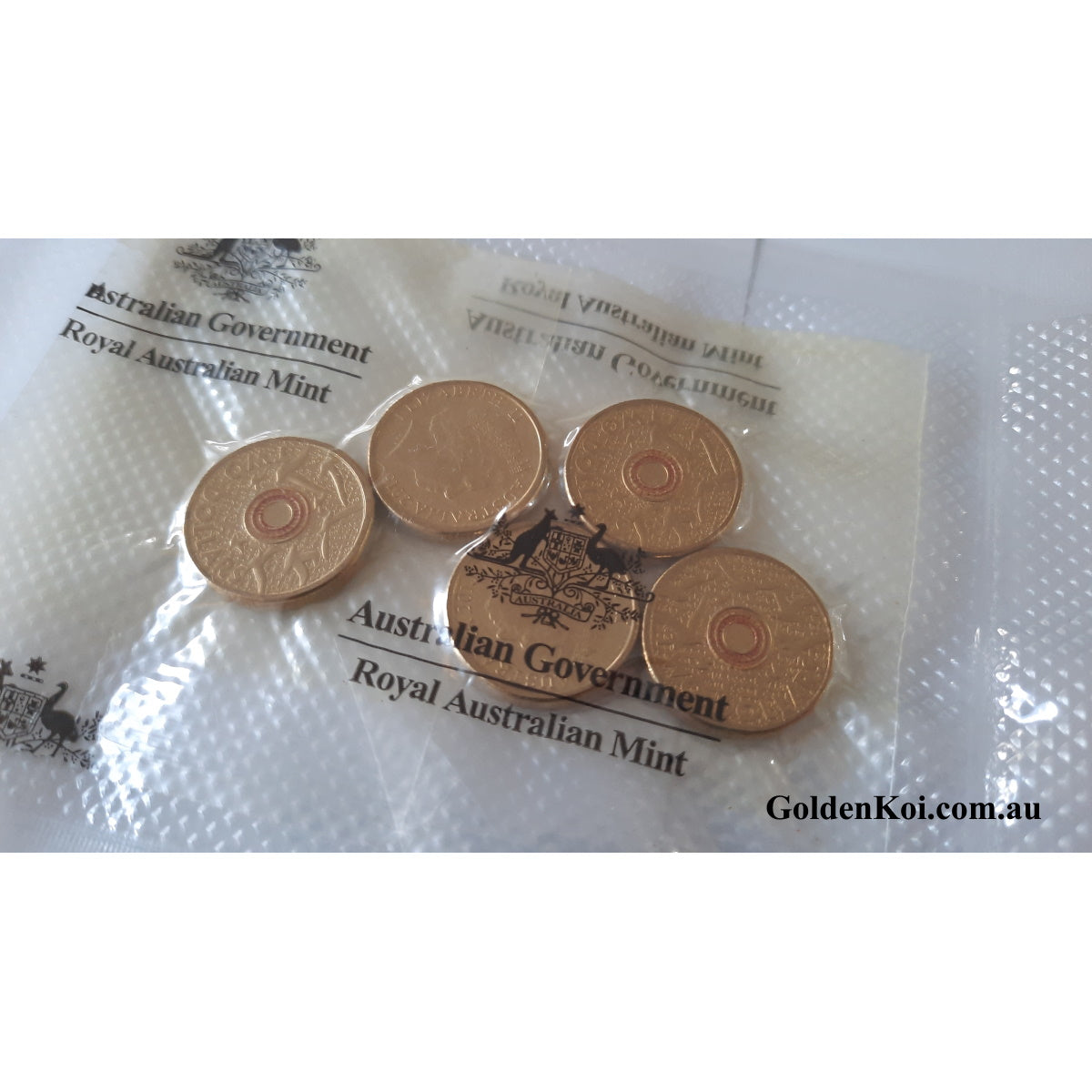 2015 Remembrance Flanders Field Orange Coloured $2 5 Coins Bag Sachet
