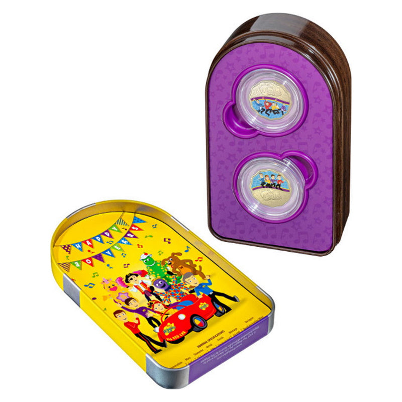 2021 30 Years of The Wiggles Scalloped Two Coloured 30c Coin UNC Set