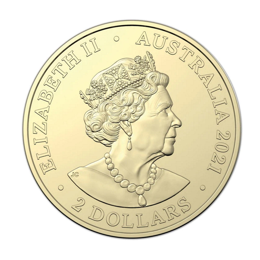 2021 Australian Ambulance Services Coloured $2 'C' Mintmark UNC