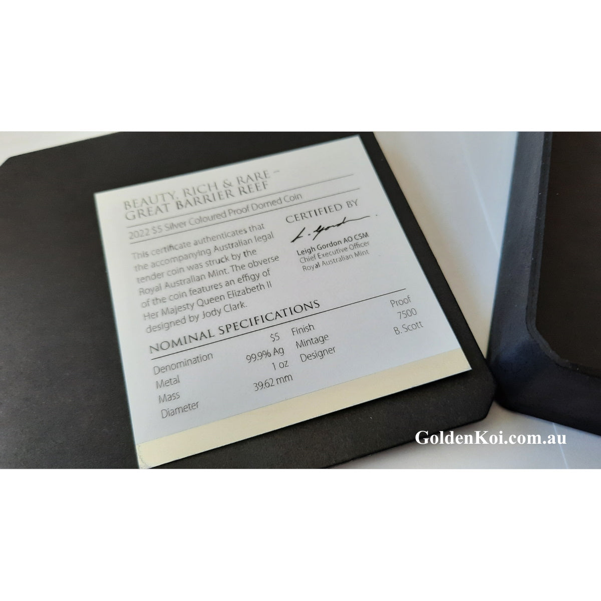 2022 Beauty, Rich & Rare – Great Barrier Reef $5 Silver Coloured Proof Domed Coin