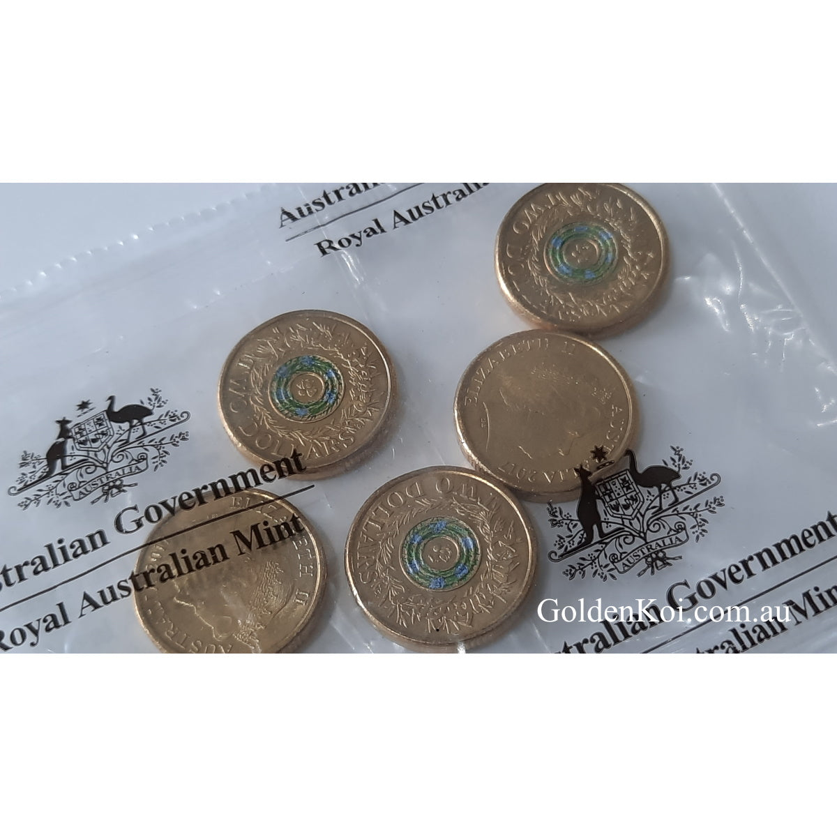 2017 Remembrance ANZAC Day Rosemary 5 coins $2 RAM bag sachet UNC
