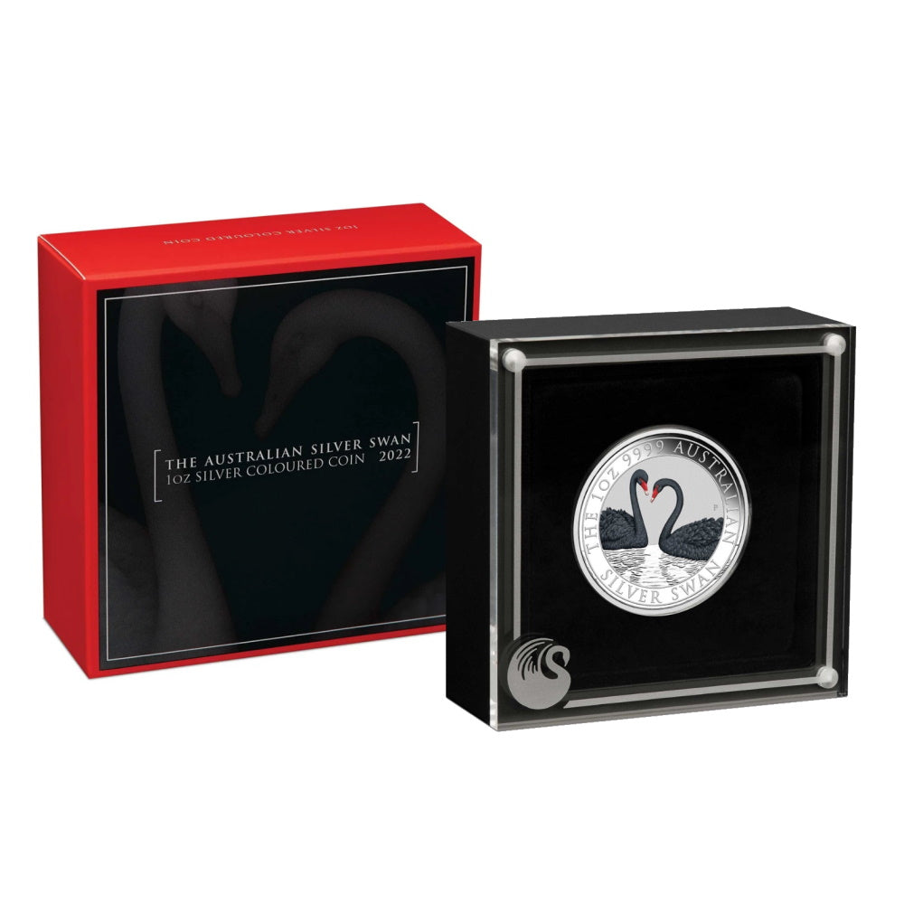 2022 Australian Swan 1oz Silver Coloured Coin