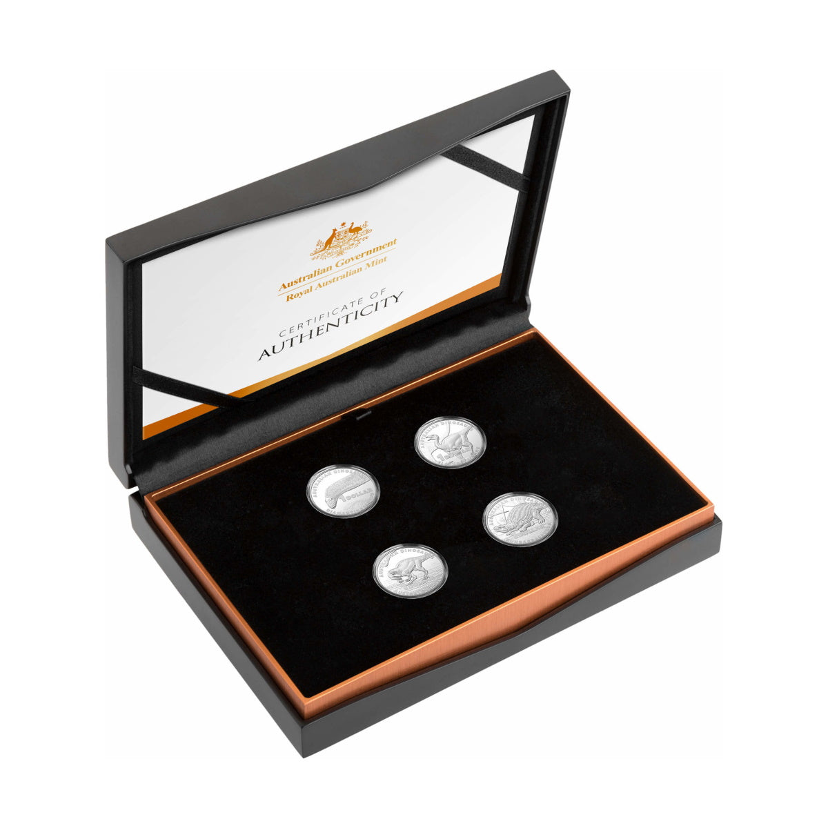 2022 Australian Dinosaurs $1 Silver Proof Four Coin Collection