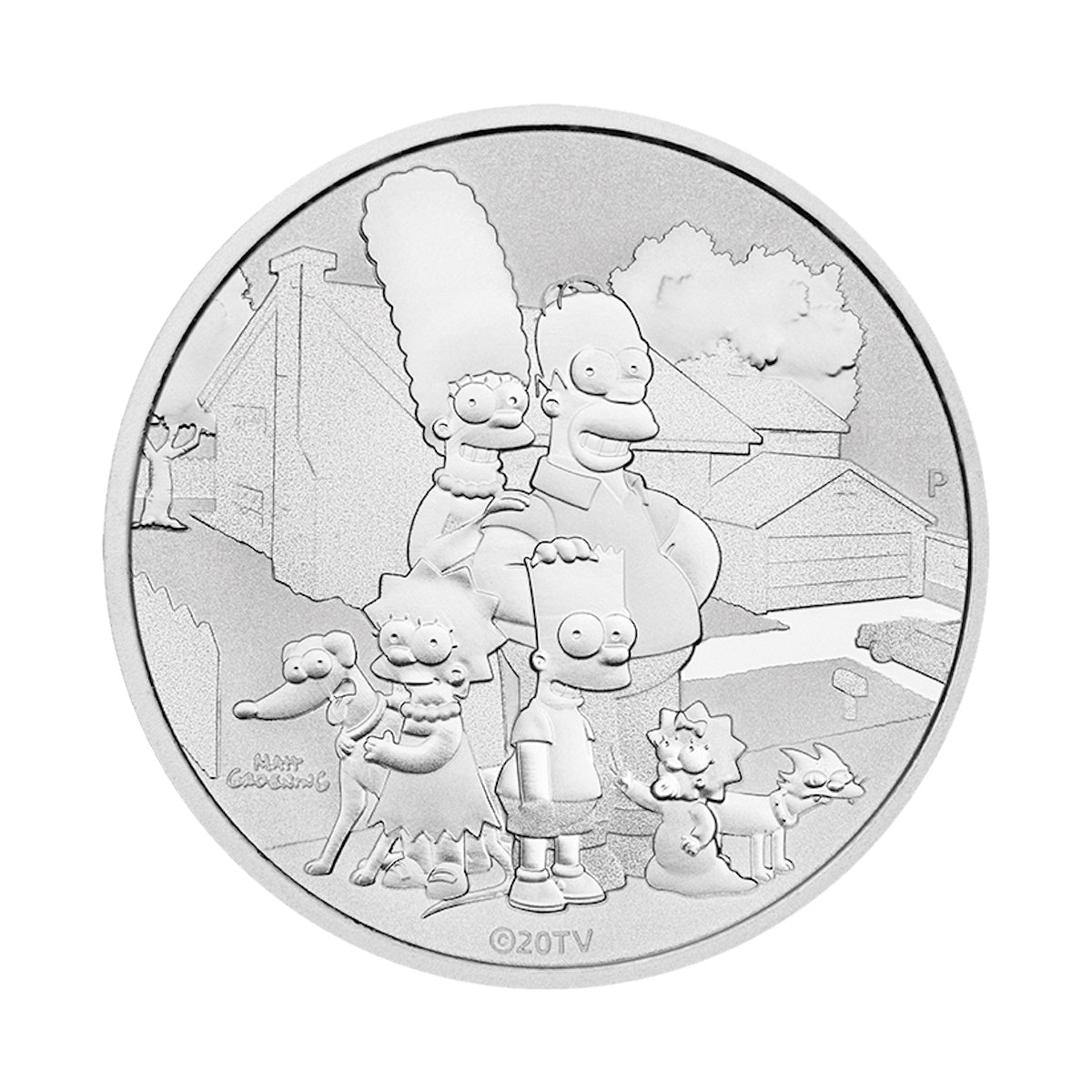 2021 The Simpson Family 1 oz Perth Mint Silver Coin in Card