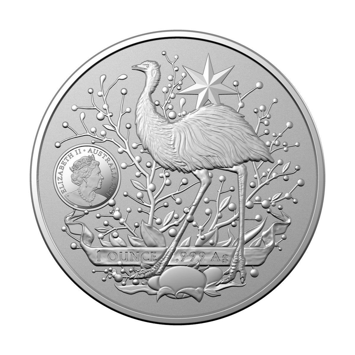 2021 Australia's Coat of Arms $1 1oz Investment Silver Coin