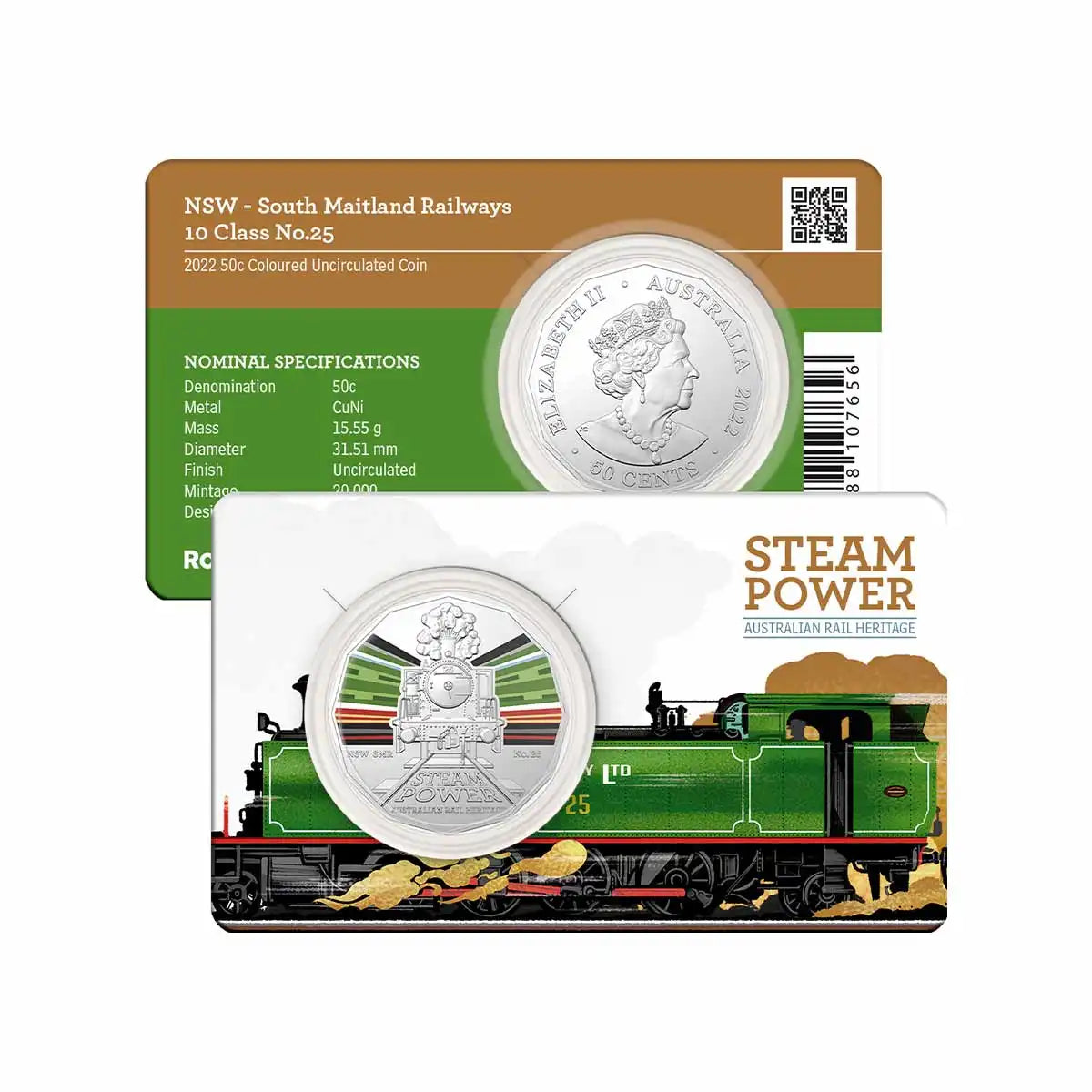 2022 Australian Rail Heritage Steam Power Trains Series - NSW South Maitland Railway No.25