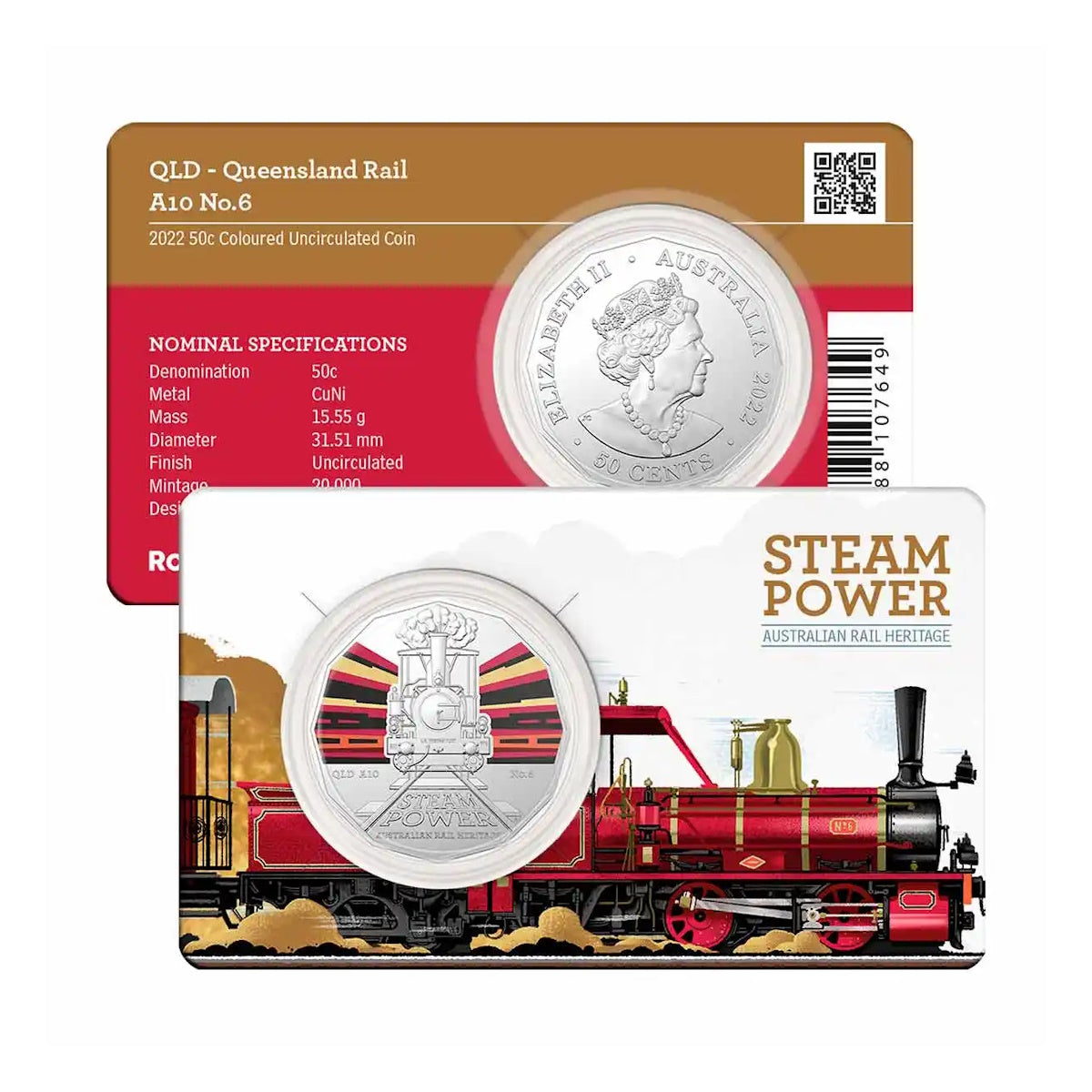 2022 Australian Rail Heritage Steam Power Trains Series - QLD Rail A10 No.6