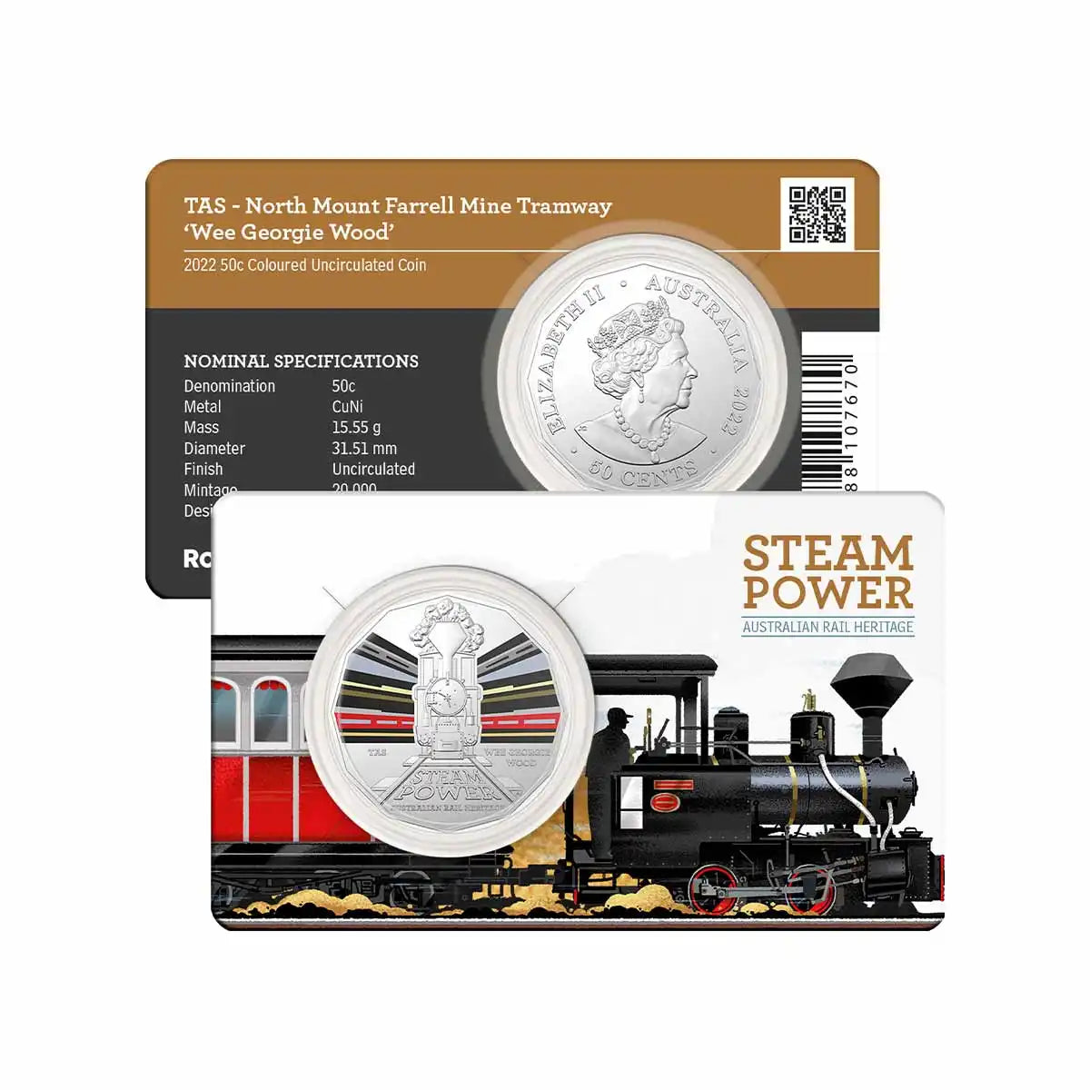 2022 Australian Rail Heritage Steam Power Trains Series - Tasmania Wee Georgie Wood