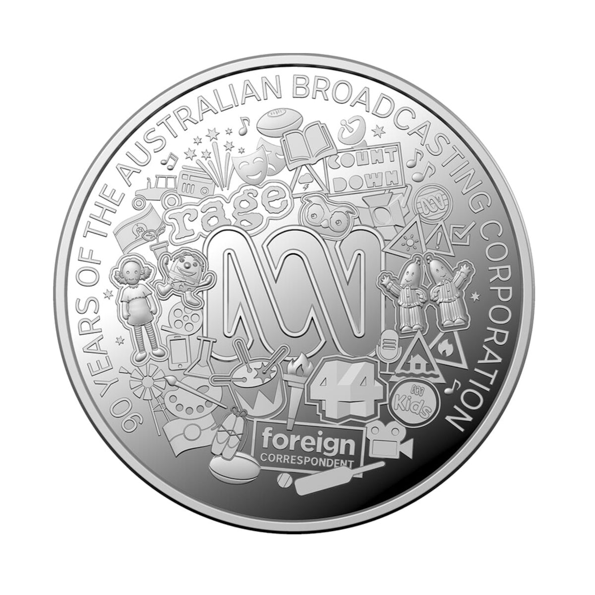 2022 $1 90th Anniversary Of The ABC 1/2oz Silver Proof Coin