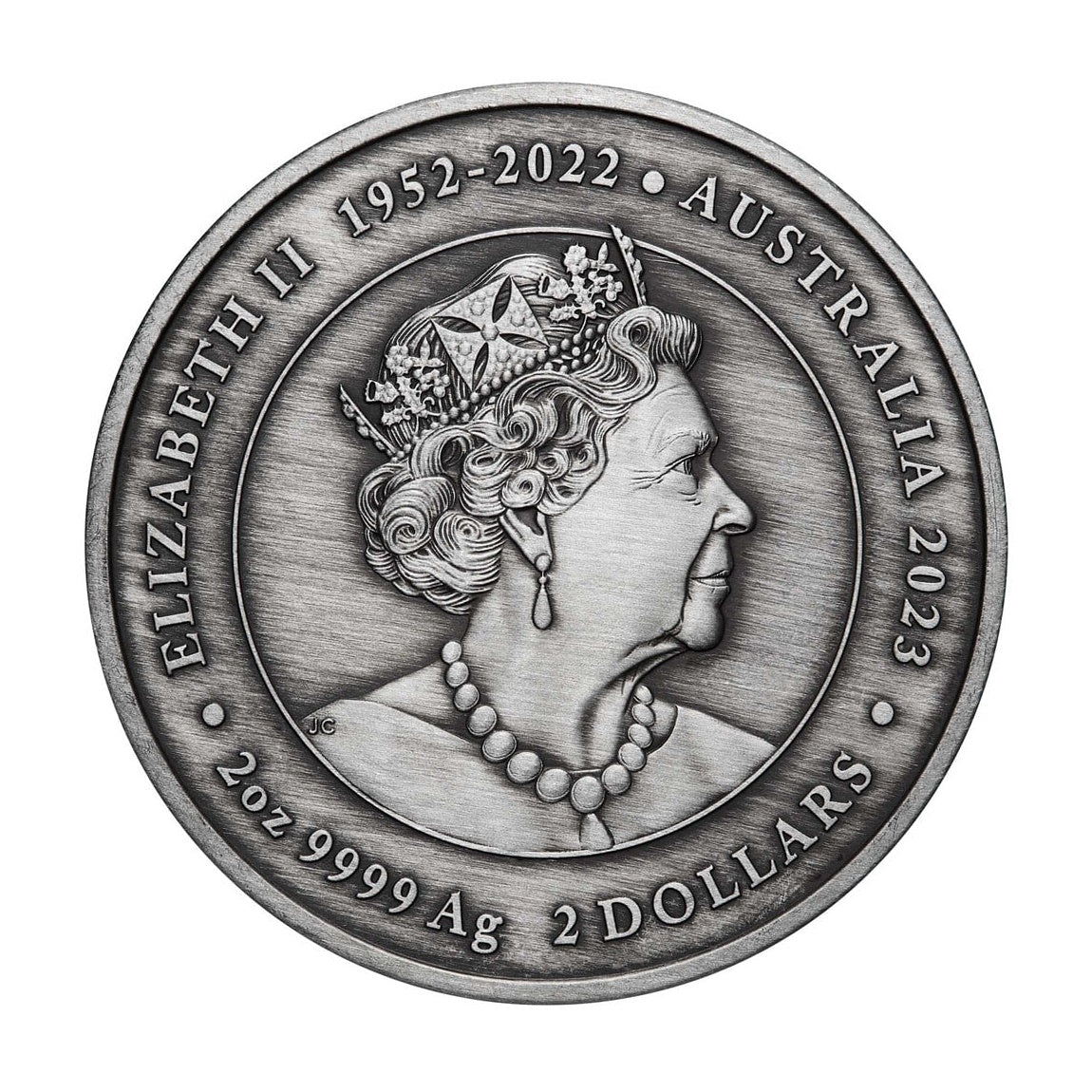 2023 Kangaroo Yongka 2oz Silver Antiqued Coloured Coin