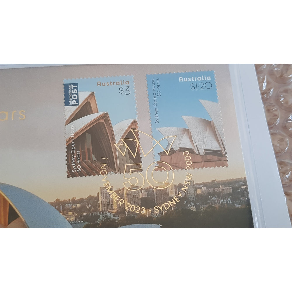 2023 Sydney Opera House 50 Years Prestige Postal Numismatic Cover