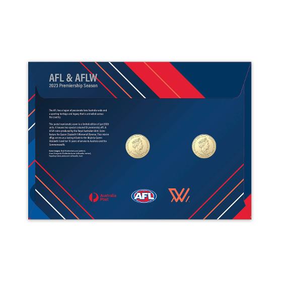 2023 AFL & AFLW 2 Coloured Coins Limited-Edition Impression PNC