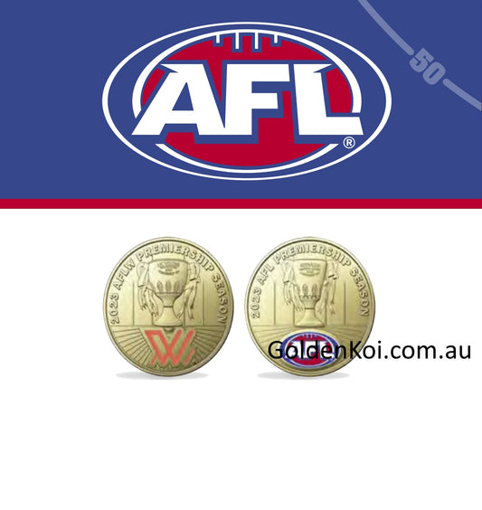 2023 AFL Premiership & AFLW Women’s Premiership Cup $1 Coloured Coin