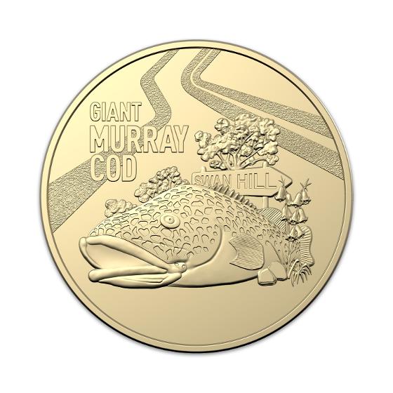 2023 Aussie Big Things Giant Murray Cod Coloured and Standard Coin PNC (Double Coins)