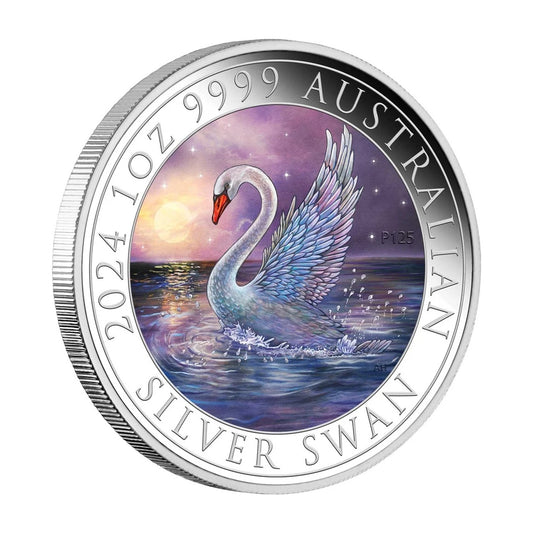 2024 Australian Swan 1oz Silver Coloured Coin