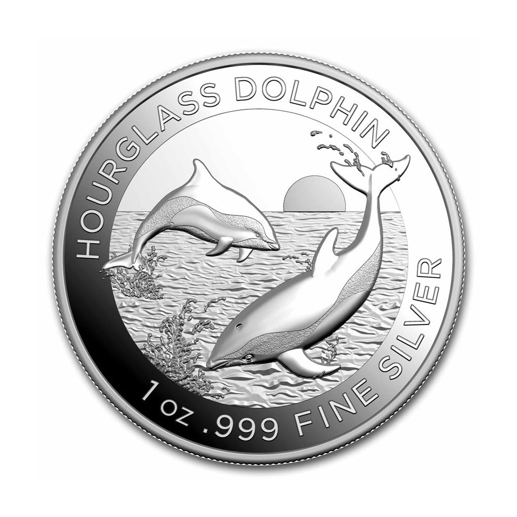 2024 Hourglass Dolphin $5 1oz High Relief Silver Proof