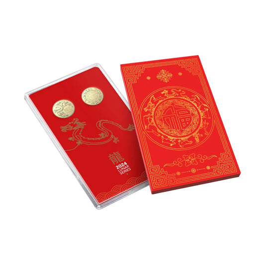 2024 Year of the Dragon $1 Al-Br Uncirculated 2-Coin Set