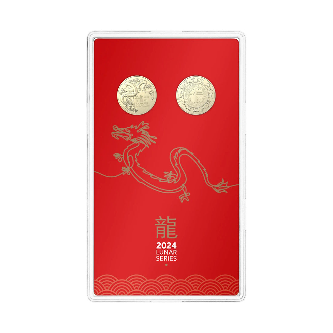 2024 Year of the Dragon $1 Al-Br Uncirculated 2-Coin Set