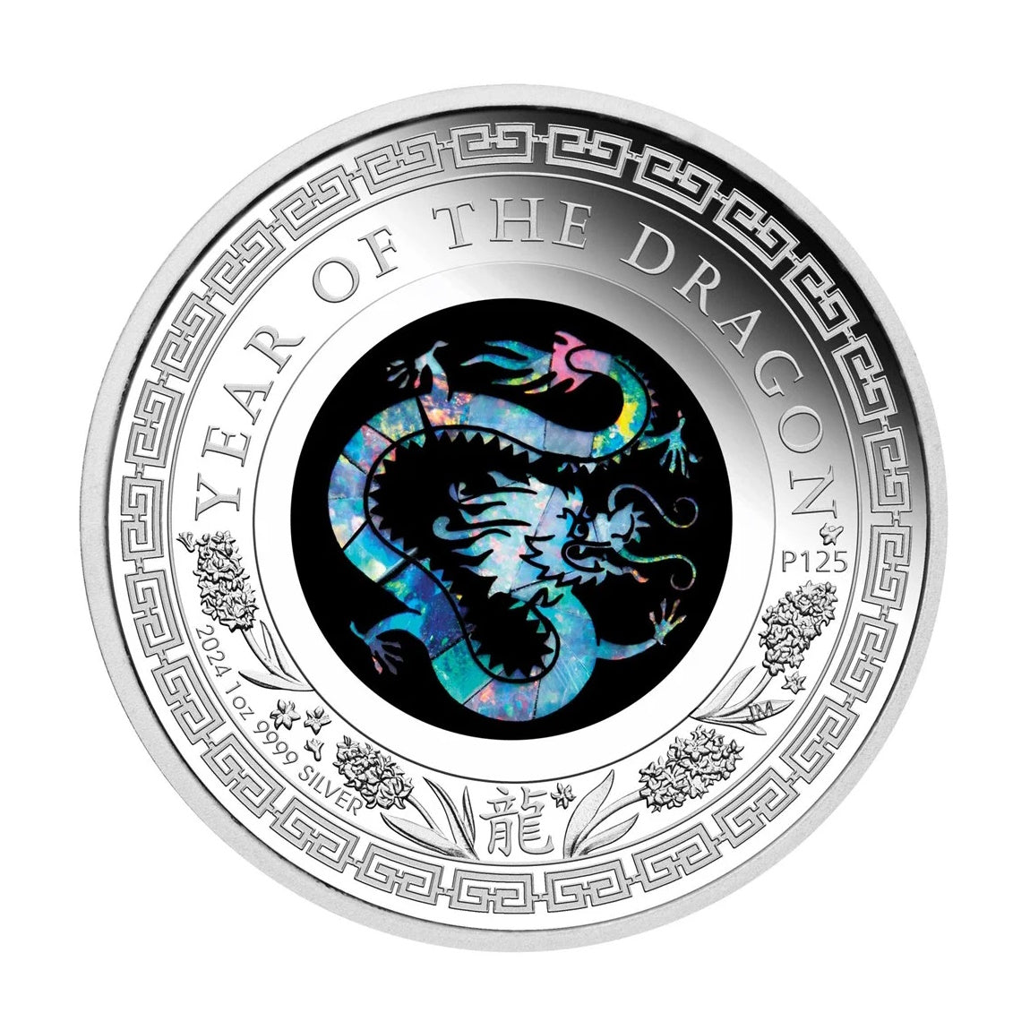 2024 Australian Opal Lunar Series Year of the Dragon 1oz Silver Proof Coin