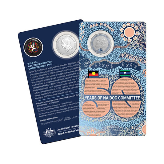 2024 NAIDOC Week UNC Coloured 50c Coin