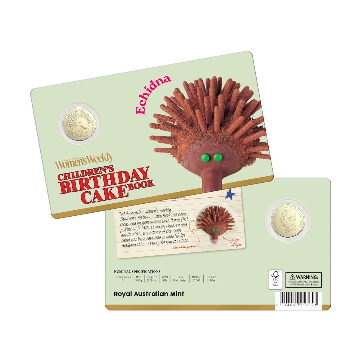 2025 Australia Women's Weekly Children's Birthday Cake Twelve-Coin Premium Recipe Box Collection