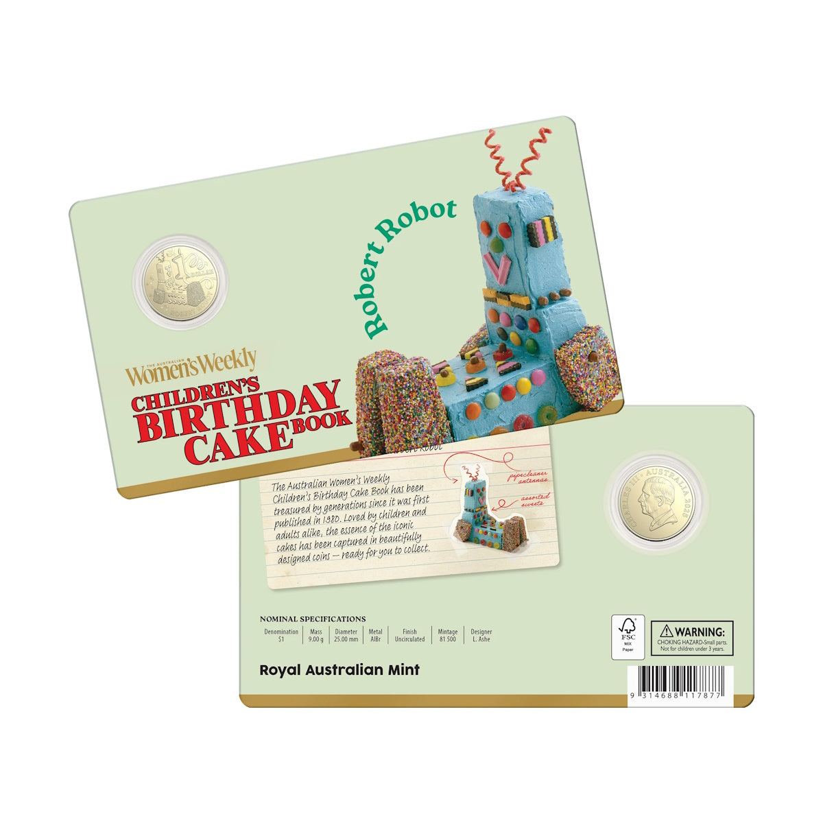 2025 Australia Women's Weekly Children's Birthday Cake Twelve-Coin Premium Recipe Box Collection
