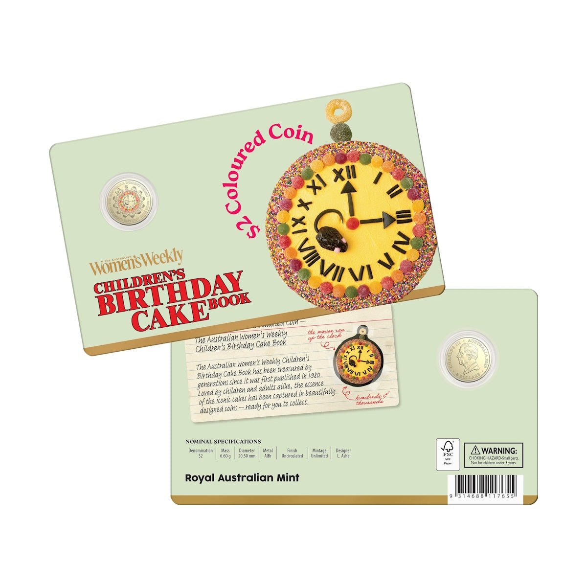 2025 Australia Women's Weekly Children's Birthday Cake Twelve-Coin Premium Recipe Box Collection