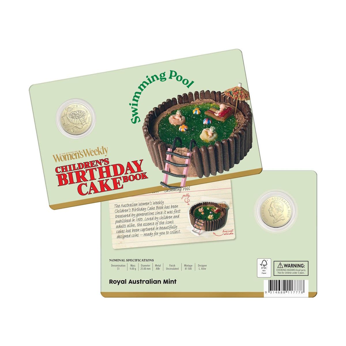 2025 Australia Women's Weekly Children's Birthday Cake Twelve-Coin Premium Recipe Box Collection