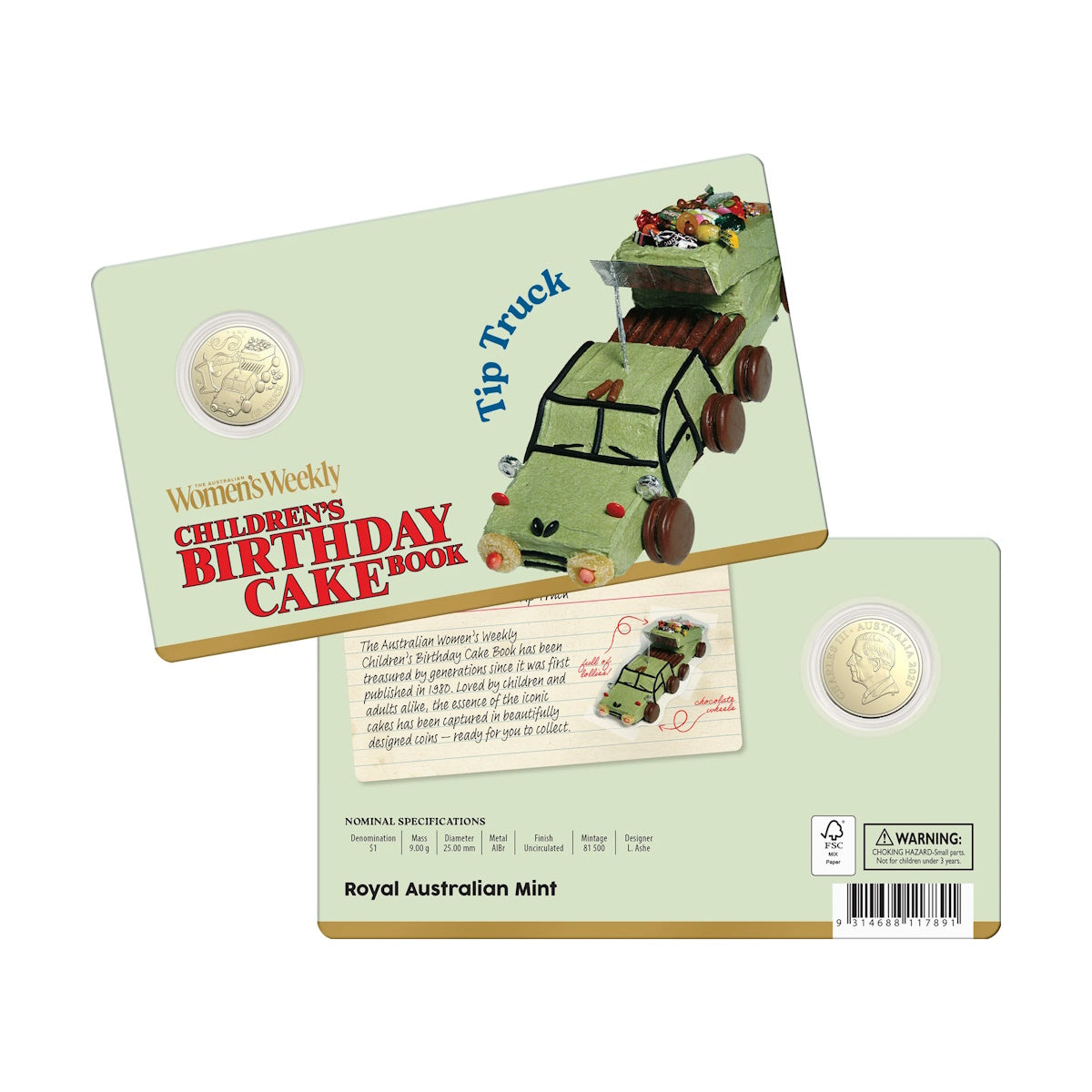2025 Australia Women's Weekly Children's Birthday Cake Twelve-Coin Premium Recipe Box Collection