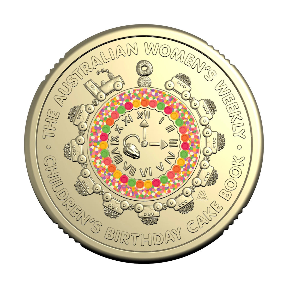 2025 Australia Women's Weekly Birthday Cake $1 Ten-Coin Collection Tube and Folder plus $2 Coloured Coin