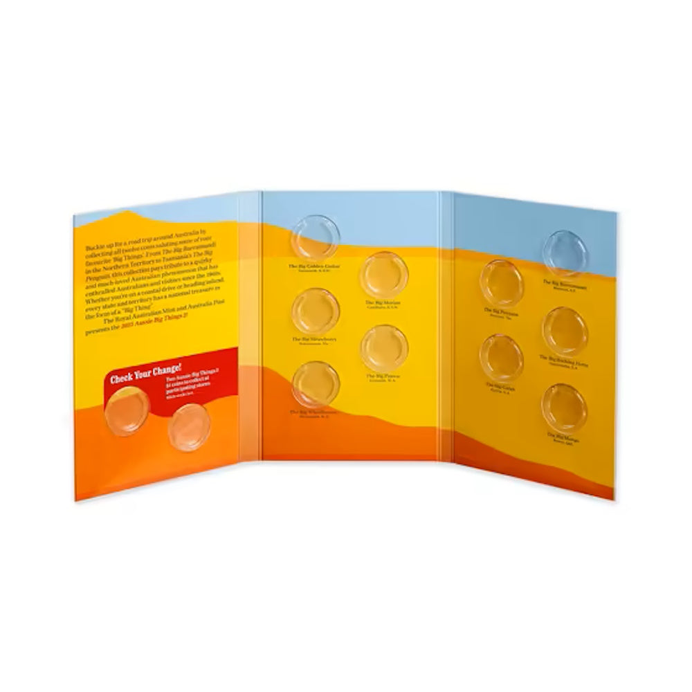 2025 Aussie Big Things 2 Folder and Tube Set Plus 2 Till Coins