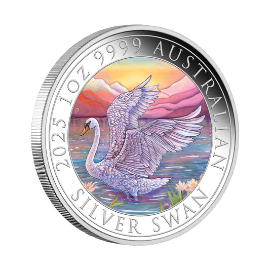 2025 Australian Swan 1oz Silver Coloured Coin