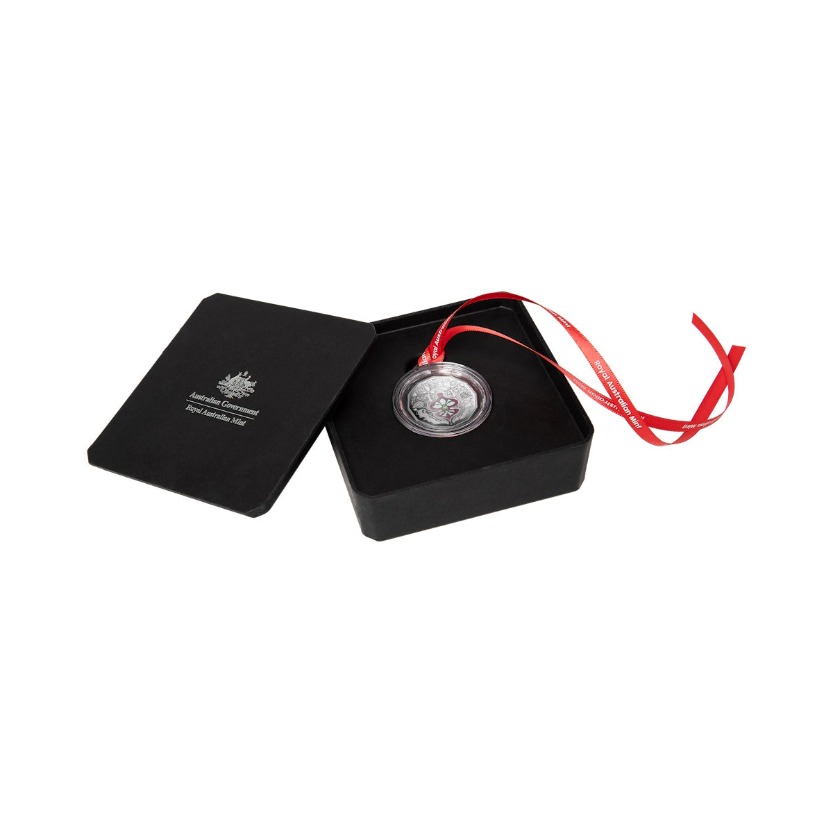 2025 Christmas Festive Florals 50c Coloured Silver Proof Coin