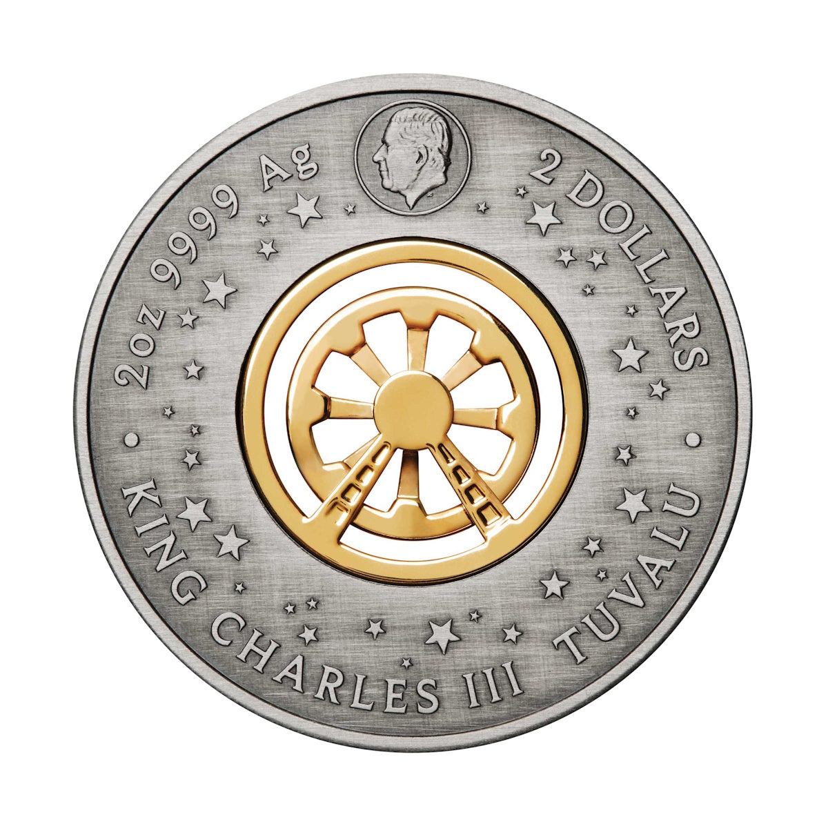 2025 Ferris Wheel 2oz Silver Antiqued Coloured Coin
