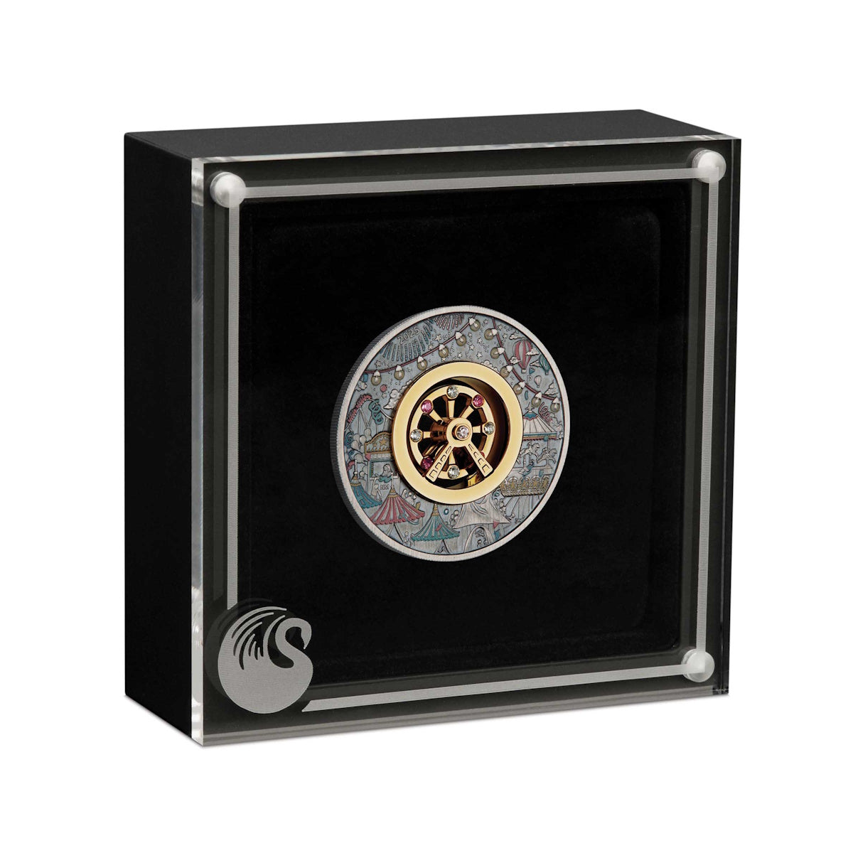 2025 Ferris Wheel 2oz Silver Antiqued Coloured Coin