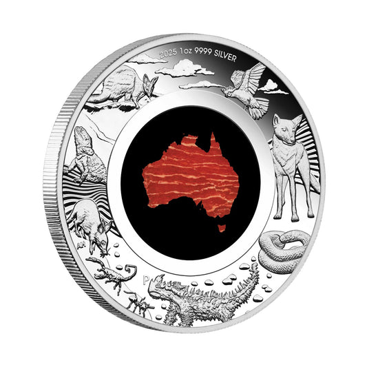 2025 Great Southern Land 1oz Silver Proof Snakeskin Jasper Coin