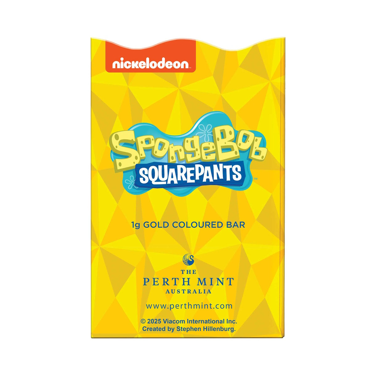 Perth Mint SpongeBob SquarePants 1g Gold Coloured Minted Bar