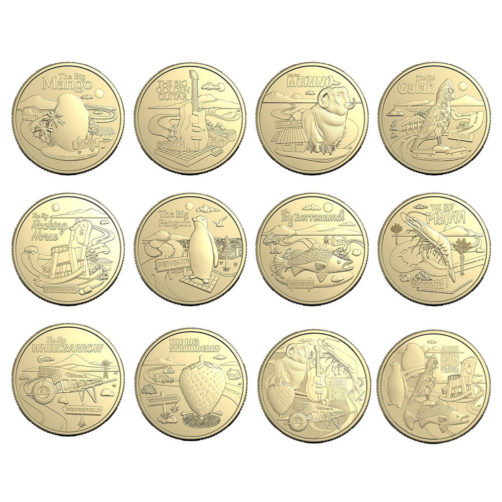 2025 Aussie Big Things 2 Folder and Tube Set Plus 2 Till Coins