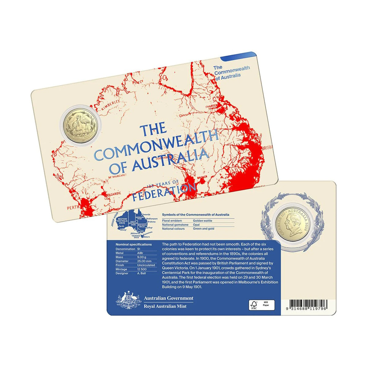 2026 125 Years Of Federation Seven-Coin Uncirculated Collection