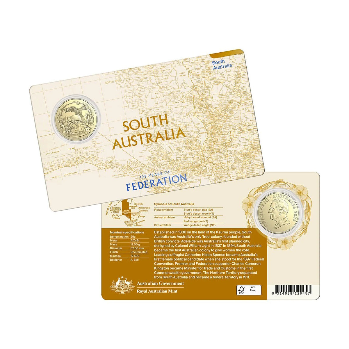 2026 125 Years Of Federation Seven-Coin Uncirculated Collection